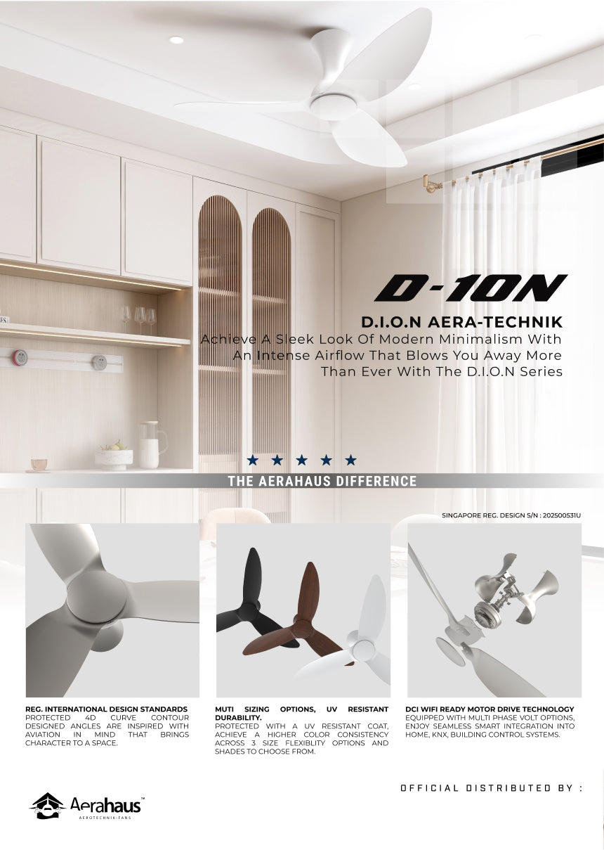 D-10N Aerahaus Technik DC Ceiling Fan