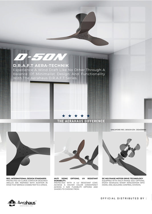 D-50N Aerahaus Technik DC Ceiling Fan